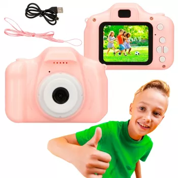 Kinderdigitale camera Extralink H20 roze 1080P 30fps 2,0 inch scherm