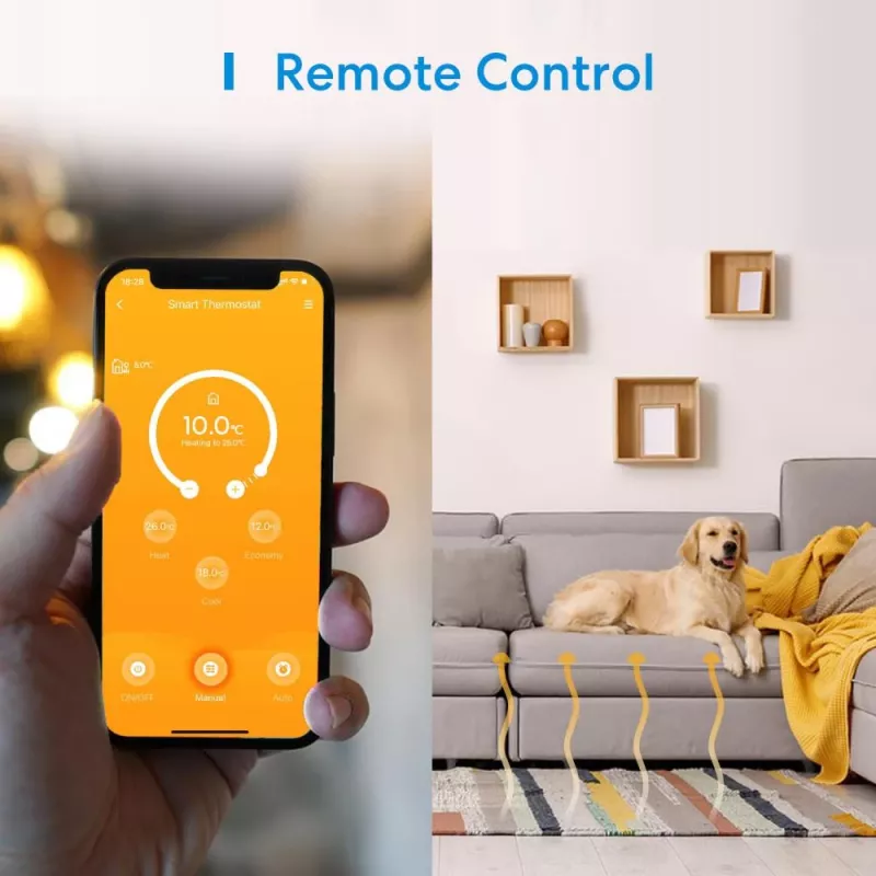 Thermostaat Meross MTS200BHK Wi‑Fi smart-home-thermostaat, model MTS200BHK (EU)