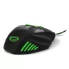 Bedrade gaming-muis ESPERANZA EGM201G — rechtshandig, optisch 2400 DPI, 7 knoppen, USB Type-A, 1,5 m kabel, zwart/groen