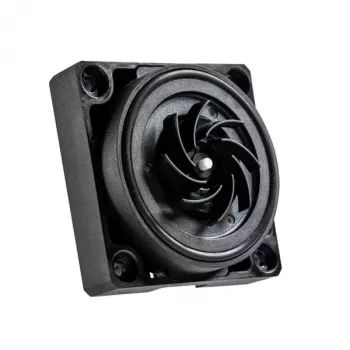 Pomp BitsPower K1M — compacte zwarte waterkoelingspomp, 8–16V, 0,7A, 8,4W, 62×62×28,1 mm