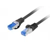 Netwerkkabel LANBERG PCF6A-10CC-1500-BK Cat6a S/FTP RJ-45 recht 15 m zwart