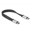 USB-kabel DeLOCK 85926 USB 3.2 Gen 2 0,22 m USB C zwart zilver