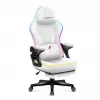 RGB-witte mesh-gamingstoel