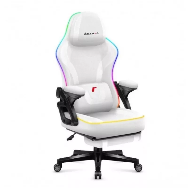 RGB-witte mesh-gamingstoel