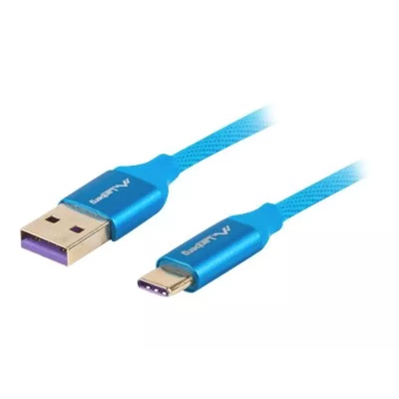 USB-2.0-kabel LANBERG CA-USBO-21CU-0010-BL — USB A naar USB C, 1 m, blauw