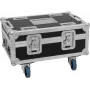 Flightcase Roadinger BAS-1 voor 8× SILENT PAR 6 QCL — transportkoffer