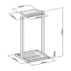 Parasolvoet MACLEAN MC-472, compacte metalen houder, afmetingen 332×340×610 mm