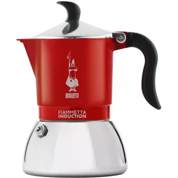 Fornuis-koffiezetapparaat BIALETTI FIAMMETTA 2TZ inductie Rood, 2-kops fornuis-mokapot