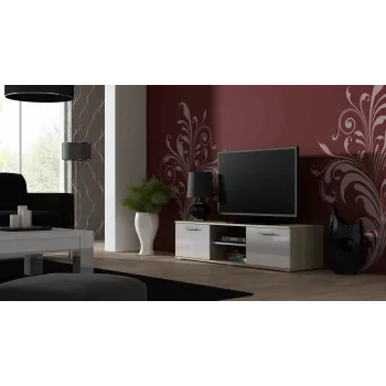 Cama tv-standaard SOHO 140 Sonoma eiken/wit glanzend