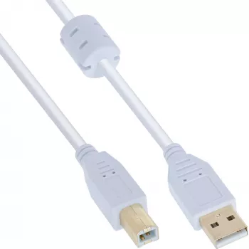 Microconnect USBAB2WF USB-kabel USB 2.0 2 m USB A USB B wit