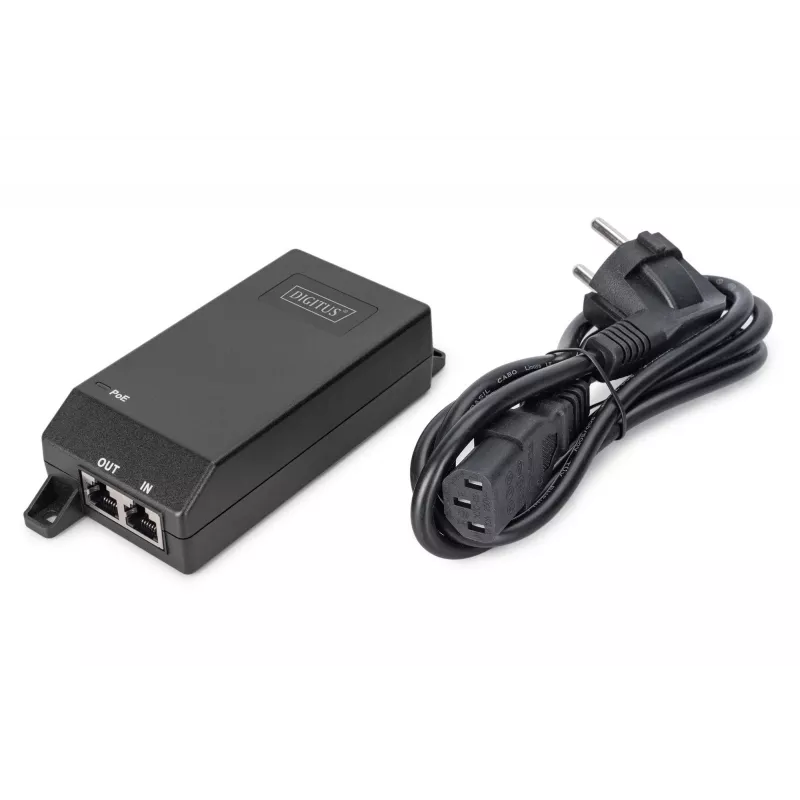 Digitus Gigabit Ethernet PoE+ injector 802.3at 30 W zwart