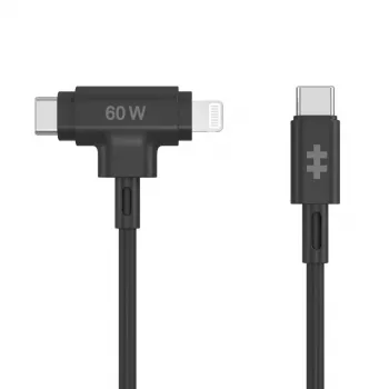HYPER HyperJuice USB-kabel USB 2.0 1,5 m USB-C USB-C/Lightning zwart