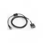 RS232-kabel voor cradle-host Motorola 25-63852-01R zwart
