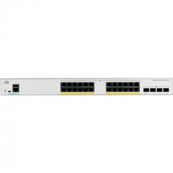 Cisco - Catalyst 1000-24P-4G-L - Switch - managed - 24 x 10/100/1000 (PoE+) + 4 x Gigabit SFP (Uplink) rackmonteerbaar PoE+ (195 W)