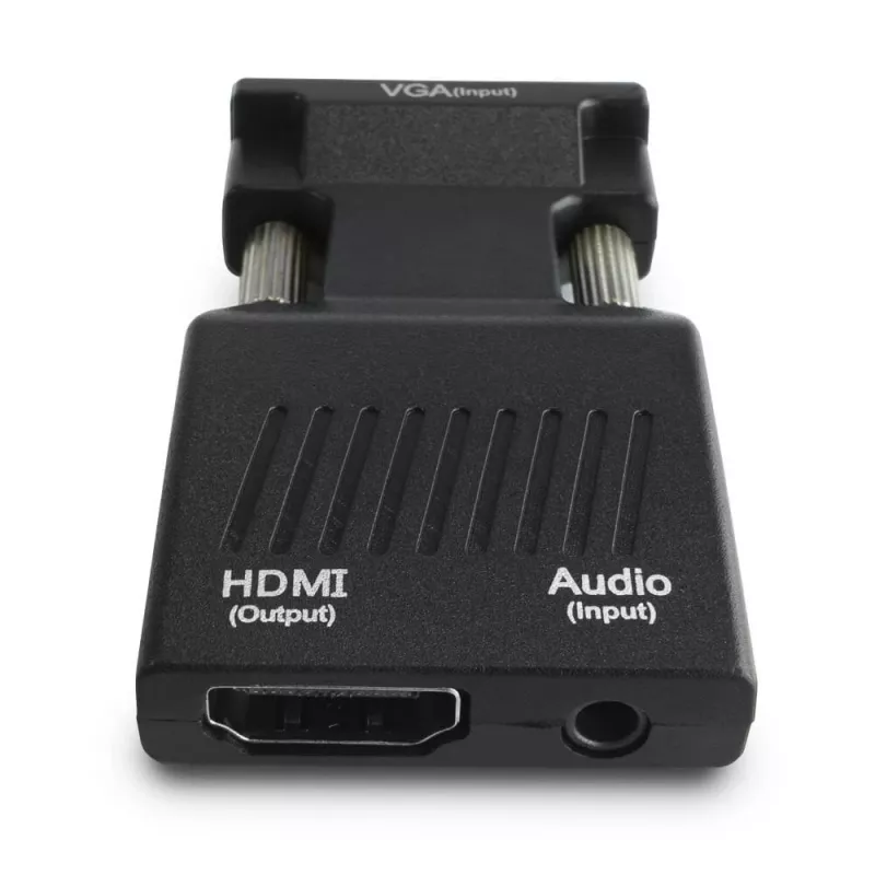 SAVIO CL-145 VGA-naar-HDMI-converter, audio, Full HD, zwart