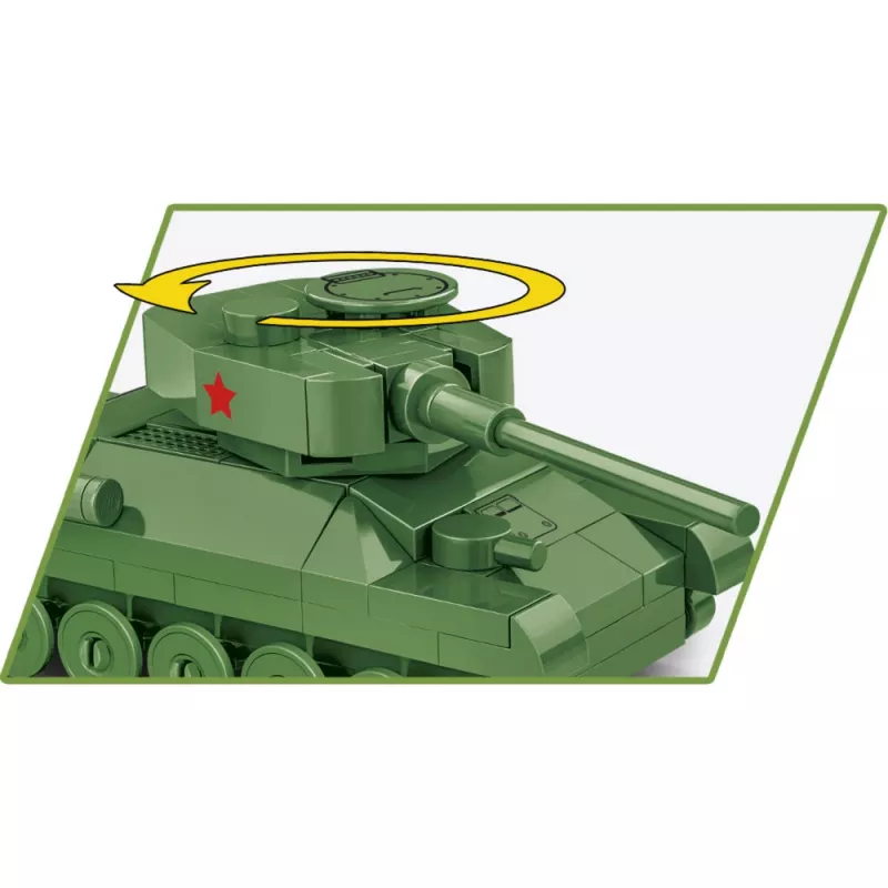 Bouwset Cobi T-34-85 tankmodel — 110 onderdelen, leeftijd 6+, groen