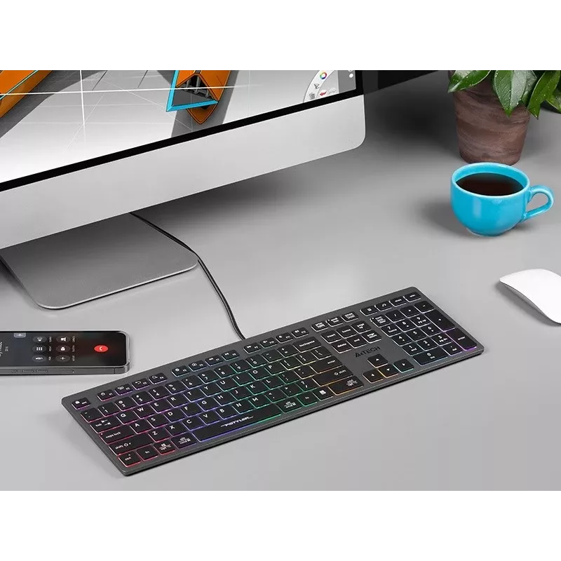 Bekabeld toetsenbord A4Tech FSTYLER FX60H met neon-achtergrondverlichting
