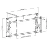 TV-videowandhouder MACLEAN MC-845 VESA 600x400mm houder voor displays