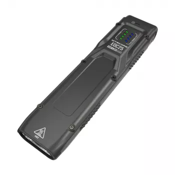 Tactische zaklamp Nitecore EDC25 — dual-led, 15 lm, aluminium behuizing, USB-oplaadbaar, IP54, schokbestendig, zwart