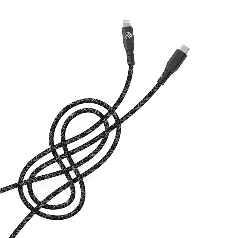 Datakabel Tellur Type-C naar Lightning 3A PD60W 1m – zwart