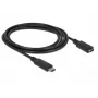USB-kabel DeLOCK 85534 USB 3.2 Gen 1 1,5 m USB-C zwart