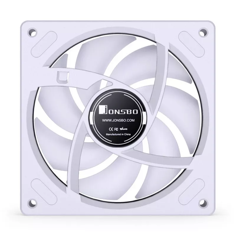 Koelventilator Jonsbo ZB-120 Reverse Blade PWM ARGB 120mm wit, axiale ventilator, 120 mm