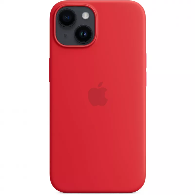 Apple iPhone 14 siliconen case met MagSafe, (PRODUCT)rood