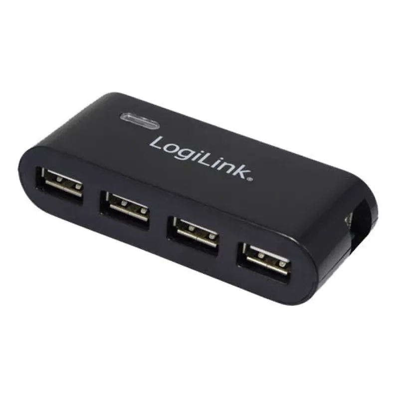 HUB USB 2.0 4-poorts met voeding, zwart