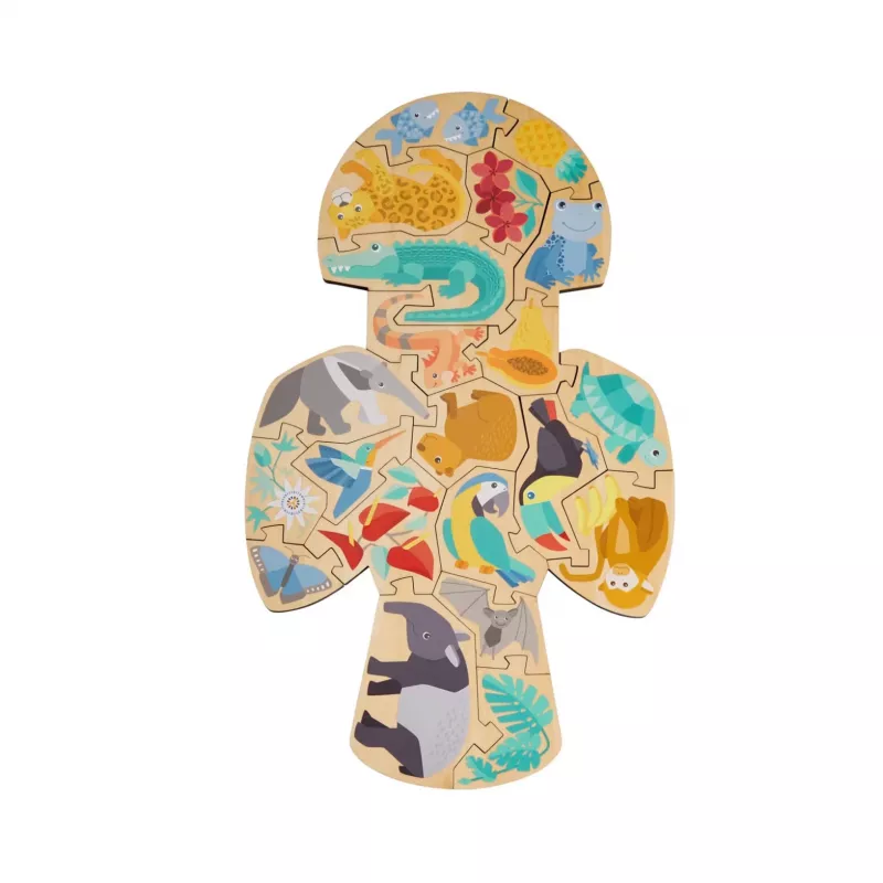 Puzzel 2 in 1 papegaai