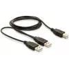 USB-kabel DeLOCK USB-B/USB-A kabel 1 m zwart