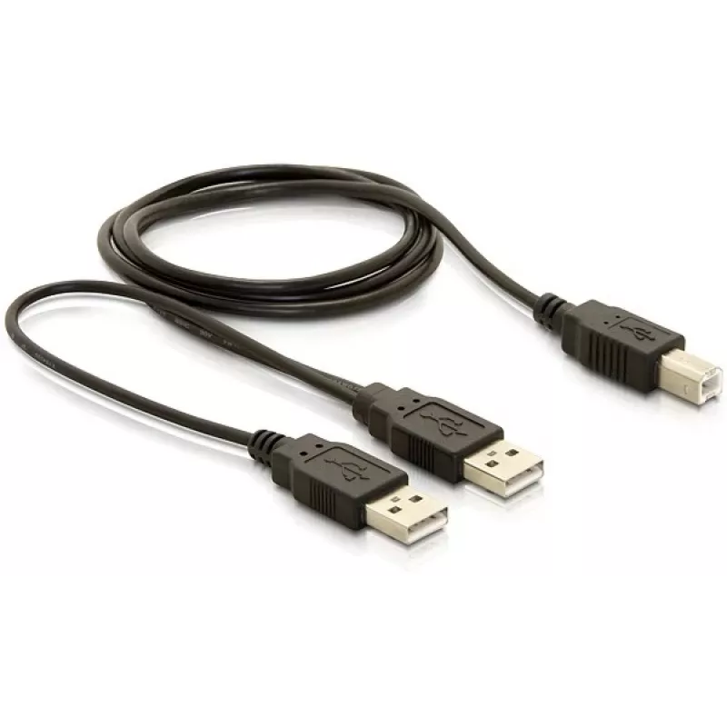 USB-kabel DeLOCK USB-B/USB-A kabel 1 m zwart