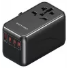Oplader Vention FJGB0 100W GaN met 3× USB-C en 1× USB-A, zwart