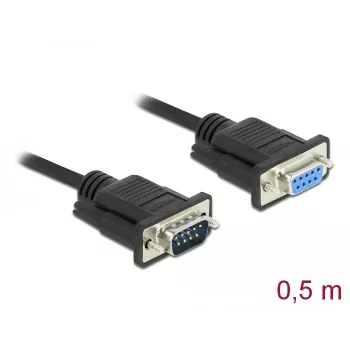 Seriële kabel DeLOCK 86613 zwart 0,5 m RS-232