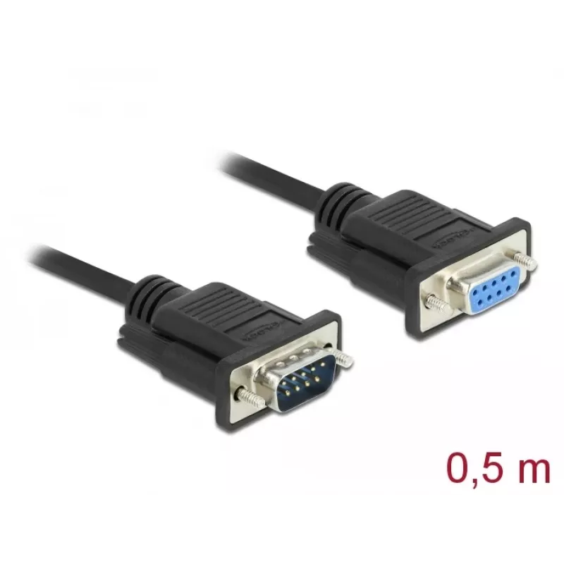 Seriële kabel DeLOCK 86613 zwart 0,5 m RS-232