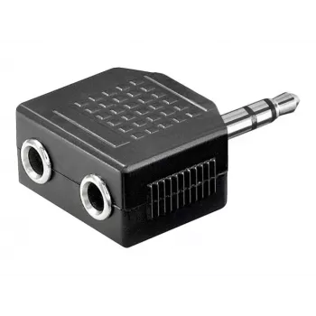 Goobay | hoofdtelefoon-AUX-adapter; 3,5 mm jack 1-naar-2