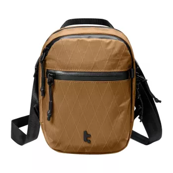 Reistas Tomtoc Aviator-T37 met schouderband, X-Pac-stof, bruin