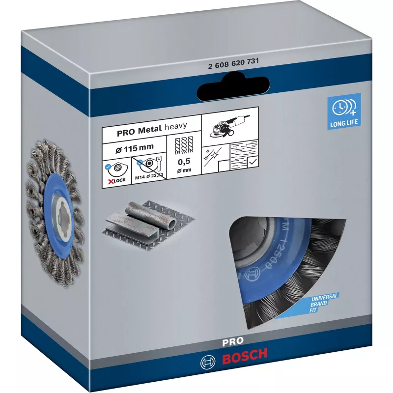 Bosch 2 608 620 731 haakse slijper accessoire staalborstel