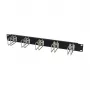 Rack kabelmanagementpaneel 1U metaal met 5 grote beugels, ALLNET ALL-S0002251, zwart