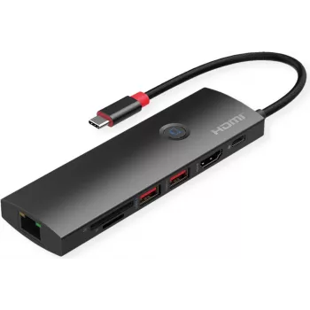 ROLINE USB-C dockingstation 4K HDMI 1x C PD 2xUSB3.2Gen2 1xGbE - digitaal/data (12.02.1126)