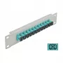 Glasvezel patchpaneel DeLOCK 10 inch 12 poorten SC simplex aqua 1U grijs