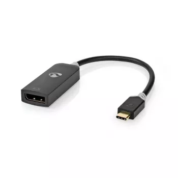 Nedis USB-adapter USB 3.2 Gen1 - USB-C™ stekker, DisplayPort bus, 0,20 m, rond, verguld, PVC, grijs