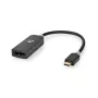 Nedis USB-adapter USB 3.2 Gen1 - USB-C™ stekker, DisplayPort bus, 0,20 m, rond, verguld, PVC, grijs