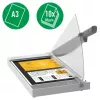 Leitz Precision Home Office papiersnijder A3, 10 vel, handmatige klem, RVS, A3, 80 g/m², staal