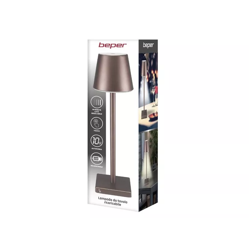 Beper P201UTP103 oplaadbare tafellamp, aanraakschakelaar, 2 W