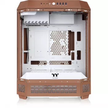 PC-behuizing Thermaltake The Tower 600 midi-tower mokka — ATX/micro-ATX/mini-ITX, gehard glas, 1x 3,5 inch + 2x 2,5 inch, 4x USB 3.2