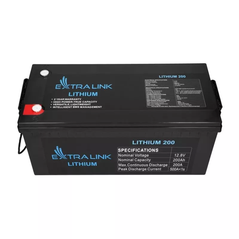 Extralink EX.30479 industriële oplaadbare lithium-ijzerfosfaataccu (LiFePO4), 12,8 V, 200 Ah