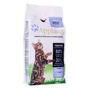 Droogvoer voor katten Applaws Kip met Eend 2 kg – graanvrij volledig voer voor volwassen katten, 36,5% eiwit, 16% vet