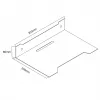 Wandplank voor decoder MACLEAN MC-122, staal, zwart, max. belasting 5 kg, gatafstand 219 mm