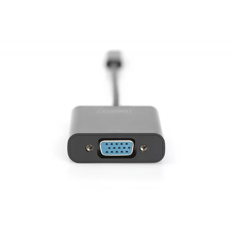 DIGITUS DA-70853 USB-C-naar-VGA-adapter, Full HD 1080p, zwart
