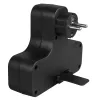 Maclean stopcontact, viervoudig met schakelaar, stabilisatievoet, type E, 2x2,5A, 2x16A, MCE224 E/B